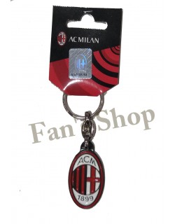 MILAN PORTACHIAVI IN METALLO SMALTATO LOGO UFFICIALE