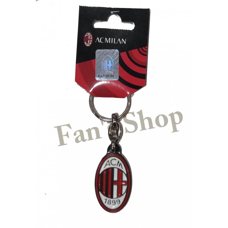 MILAN PORTACHIAVI IN METALLO SMALTATO LOGO UFFICIALE
