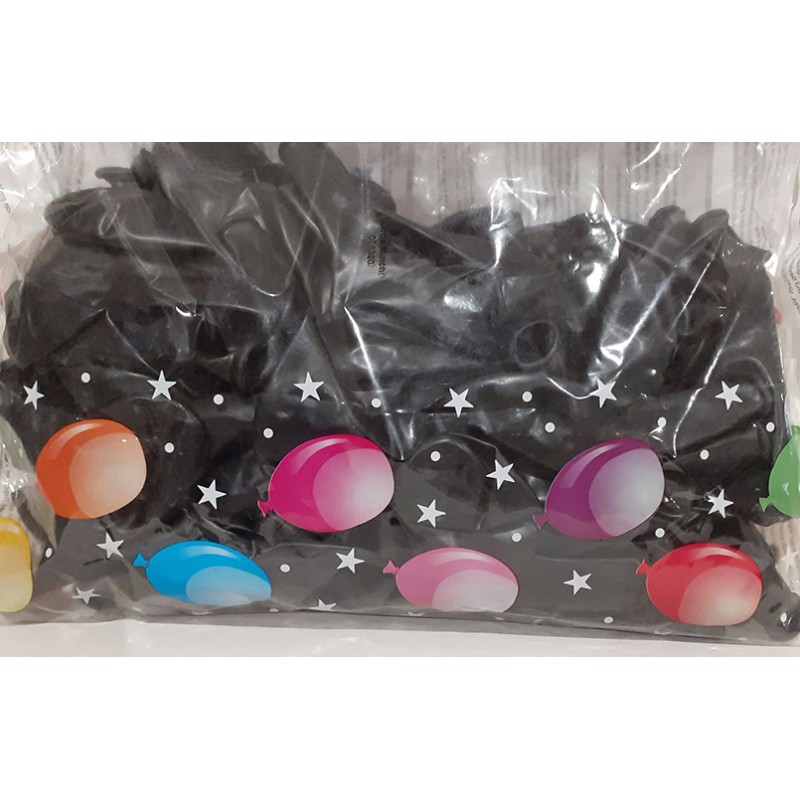 Palloncini tondi in lattice colore nero prodotti in Italia