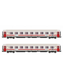 SET DUE CARROZZE FS UIC-Z RIVAROSSI LIVREA INTERCITY SUN HR4287