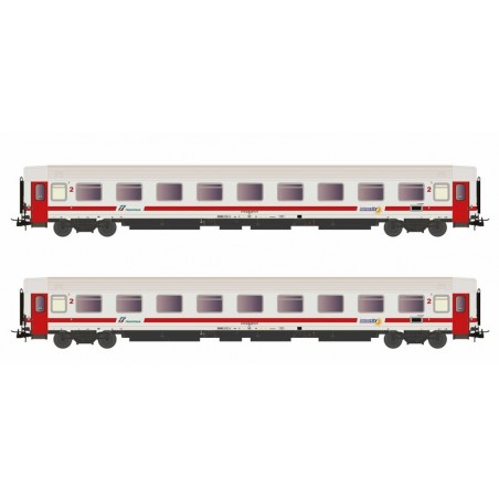 SET DUE CARROZZE FS UIC-Z RIVAROSSI LIVREA INTERCITY SUN HR4287 SET DUE CARROZZE FS UIC-Z RIVAROSSI LIVREA INTERCITY SUN HR4287
