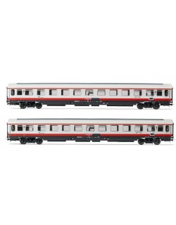 SET DUE CARROZZE FS UIC-Z1 RISTRUTTURATE FRECCIABIANCA RIVAROSSI HR4283