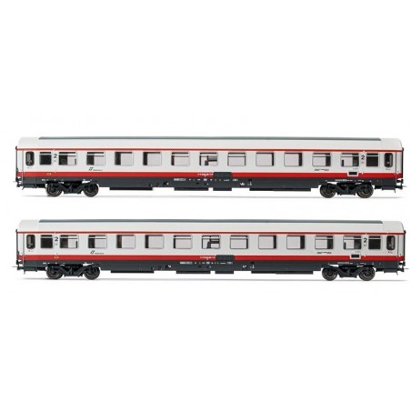 SET DUE CARROZZE FS UIC-Z1 RISTRUTTURATE FRECCIABIANCA RIVAROSSI HR4283