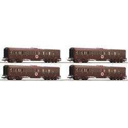 SET 4 CARROZZE ''CENTOPORTE'' OSPEDALE, LIVREA CASTANO ISABELLA, EP.III ROCO 74093