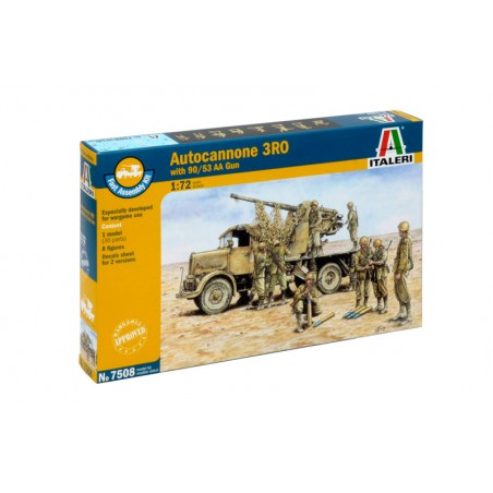 AUTOCANNONE 3RO WITH90/53 AA GUN ITALERI 7508