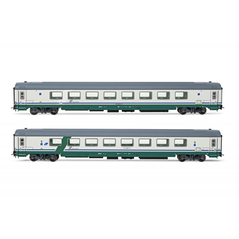 SET 2 CARROZZE GRAN CONFORT 1985 SALONE, 1A CL. + 1A CL. AH TRASPORTO DISABILI, LIVREA XMPR, EP. V-VI RIVAROSSI HR4354