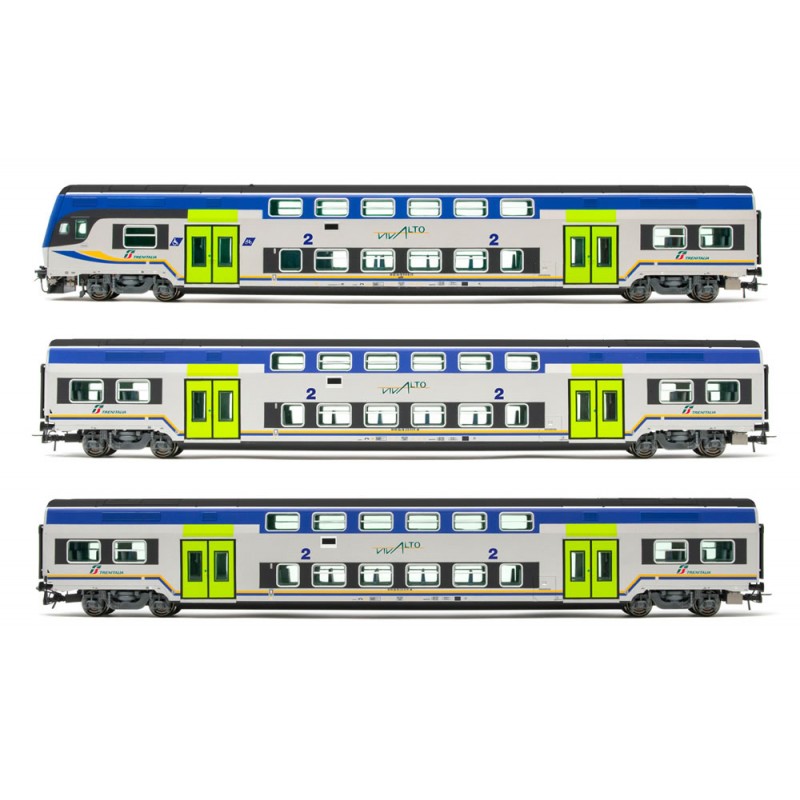 LIMA EXPERT HL5056 SET 2 CARROZZE INTERMEDIE + 1 PILOTA 'VIVALTO' IN LIVREA 'DPR',  TRENITALIA EP.V