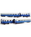 SET QUATTRO CARROZZE "TRENO AZZURRO", LIVREA BLU/CELESTE EP. III RIVAROSSI HR4324