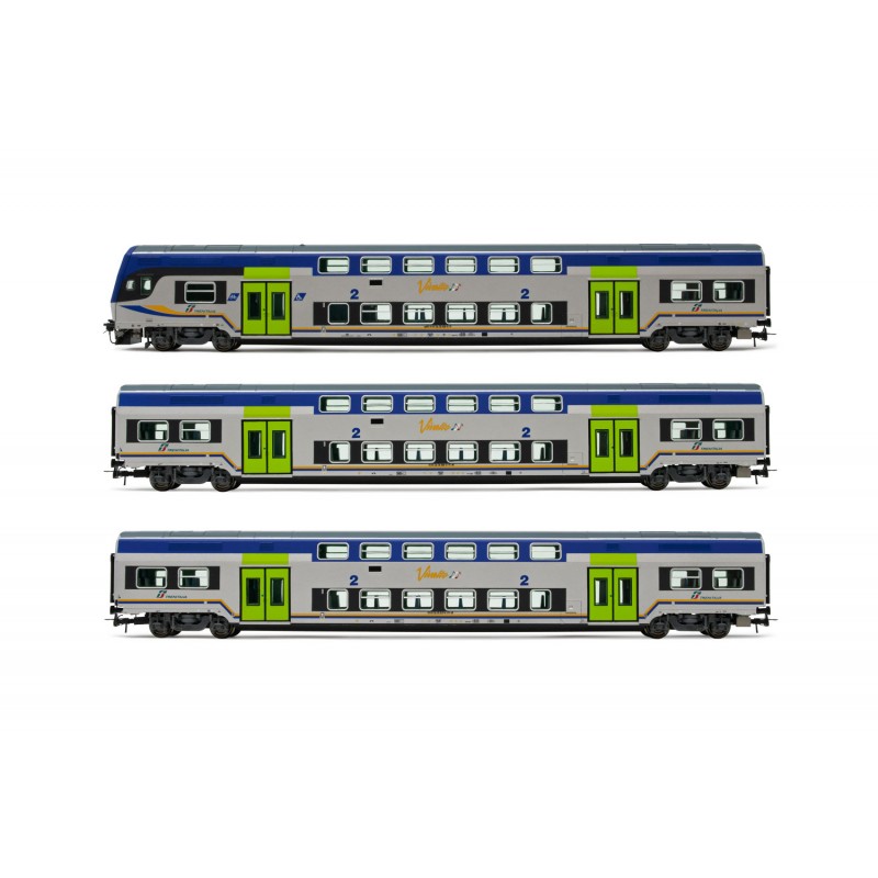 LIMA EXPERT HL5051 SET 2 CARROZZE INTERMEDIE + 1 PILOTA "VIVALTO" IN LIVREA DPR, TRENITALIA
