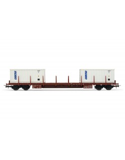 CARRO PIANALE A CARRELLI TIPO RGS, CON 2 CONTAINER 20' FIAT, EP. IV-V RIVAROSSI HR6523