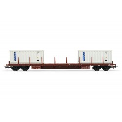 CARRO PIANALE A CARRELLI TIPO RGS, CON 2 CONTAINER 20' FIAT, EP. IV-V RIVAROSSI HR6523