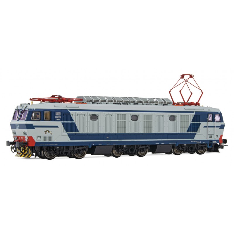 RIVAROSSI HR2876S LOCOMOTIVA ELETTRICA E632 029, LIVREA BLU/GRIGIO, LOGO FS INCLINATO CON SOUND, EP. V