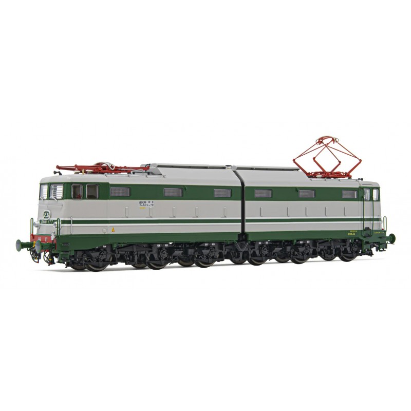 RIVAROSSI HR2869 LOCOMOTIVA ELETTRICA E646 177, LIVREA VERDE/GRIGIO CON MODANATURE, CARRELLI NERI, EP. IV