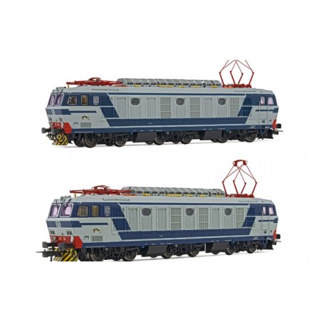 SET 2 LOCOMOTIVE ELETTRICHE E633 206 + E633 209, LIVREA BLU/GRIGIO, EP. IV-V, ENTRAMBE MOTORIZZATE RIVAROSSI HR2875