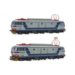 RIVAROSSI HR2875 SET 2 LOCOMOTIVE ELETTRICHE E633 206 + E633 209, LIVREA BLU/GRIGIO, EP. IV-V, ENTRAMBE MOTORIZZATE