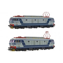 SET 2 LOCOMOTIVE ELETTRICHE E633 206 + E633 209, LIVREA BLU/GRIGIO, EP. IV-V, ENTRAMBE MOTORIZZATE RIVAROSSI HR2875