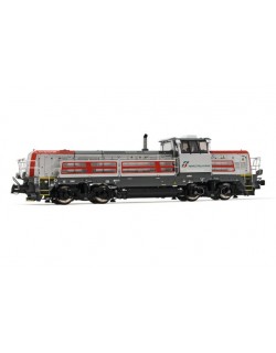 RIVAROSSI HR2900 LOCOMOTIVA DIESEL D744 024 "EFFISHUNTER 1000" MERCITALIA, LIVREA ALLUMINIO/GRIGIO CON FASCE ROSSE, EP. VI