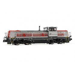 RIVAROSSI HR2900 LOCOMOTIVA DIESEL D744 024 "EFFISHUNTER 1000" MERCITALIA, LIVREA ALLUMINIO/GRIGIO CON FASCE ROSSE, EP. VI