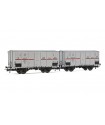 RIVAROSSI HR6562 SET 2 CARRI REFRIGERANTI A 2 ASSI TIPO Hgb CON CASSA METALLICA, LIVREA ALLUMINIO CON FASCIA ROSSA, EP. IIIb