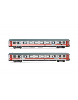 SET 2 CARROZZE GRAN CONFORT 1985 RISTRUTTURATE 1a cl. LIVREA INTERCITY GIORNO, EP. VI RIVAROSSI HR4315