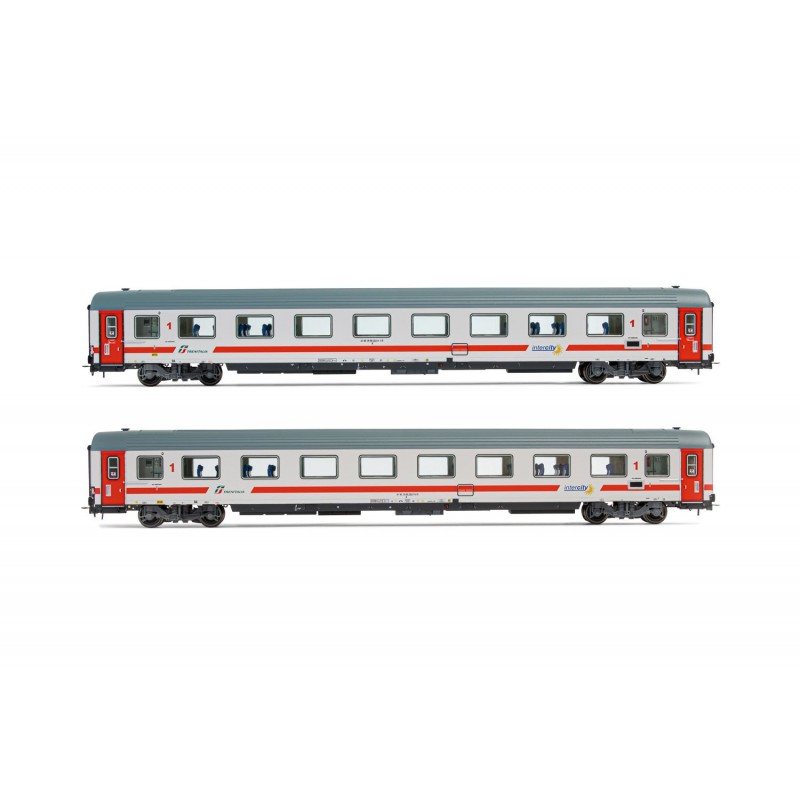 RIVAROSSI HR4315 SET 2 CARROZZE GRAN CONFORT 1985 RISTRUTTURATE 1a cl. LIVREA INTERCITY GIORNO, EP. VI