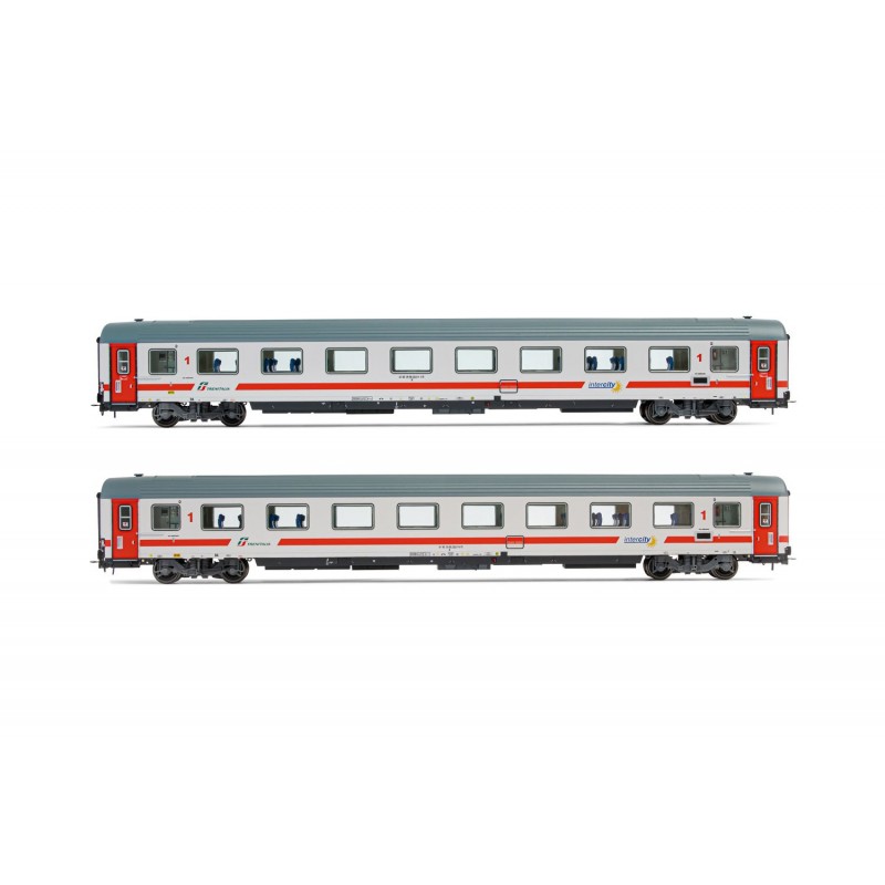 SET 2 CARROZZE GRAN CONFORT 1985 RISTRUTTURATE 1a cl. LIVREA INTERCITY GIORNO, EP. VI RIVAROSSI HR4315