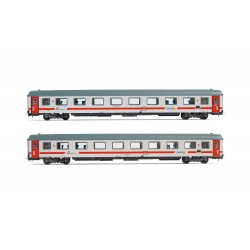 SET 2 CARROZZE GRAN CONFORT 1985 RISTRUTTURATE 1a cl. LIVREA INTERCITY GIORNO, EP. VI RIVAROSSI HR4315