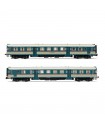 LIMA EXPERT HL2654 SET 2 AUTOMOTRICI DIESEL ALN 668 1071 + 1037, LIVREA BLU/BEIGE, VETRI CURVI, EP. IV-V