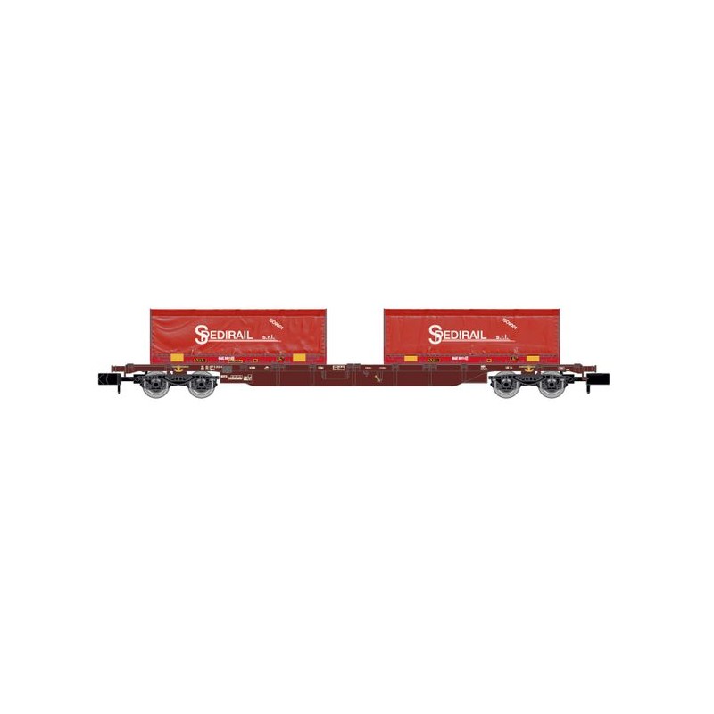 ARNOLD HN6654 CARRO PORTA CONTAINER A 4 ASSI SGNSS, CON 2 COIL CONTAINER "SPEDILRAIL", EP V-VI