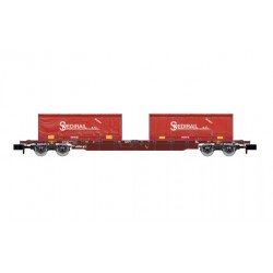 ARNOLD HN6654 CARRO PORTA CONTAINER A 4 ASSI SGNSS, CON 2 COIL CONTAINER "SPEDILRAIL", EP V-VI