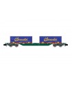 ARNOLD HN6655 CARRO PORTA CONTAINER A 4 ASSI SGNSS FS CEMAT, CON 2 COIL CONTAINER "G. BERNARDINI", EP V-VI