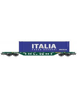 CARRO PORTA CONTAINER A CARRELLI TIPO SGNNS FS CEMAT, CON CONTAINER 45' "ITALIA", EP. V-VI RIVAROSSI HR6617