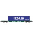 CARRO PORTA CONTAINER A CARRELLI TIPO SGNNS FS CEMAT, CON CONTAINER 45' "ITALIA", EP. V-VI RIVAROSSI HR6617