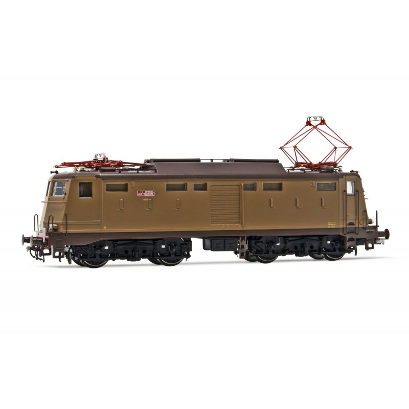 RIVAROSSI HR2873 LOCOMOTIVA ELETTRICA E424 110, BREDA, GOCCIOLATOIO FRONTALE, LIVREA CASTANO/ISABELLA, EP. IV