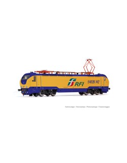 LOCOMOTIVA ELETTRICA E402 142, LIVREA "RFI" GIALLO/BLU, EP. VI RIVAROSSI HR2905