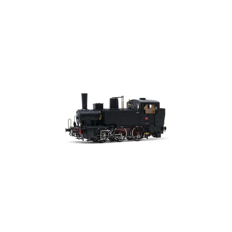 RIVAROSSI HR2918 LOCOMOTIVA A VAPORE DA MANOVRA 835 222, FANALI ELETTRICI, CERCHIONI BIANCHI, EP. IVa