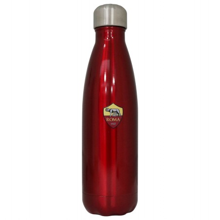 ROMA THERMOS IN ACCIAIO CON TAPPO A VITE COLORE BORDEAUX 500 ML LOGO