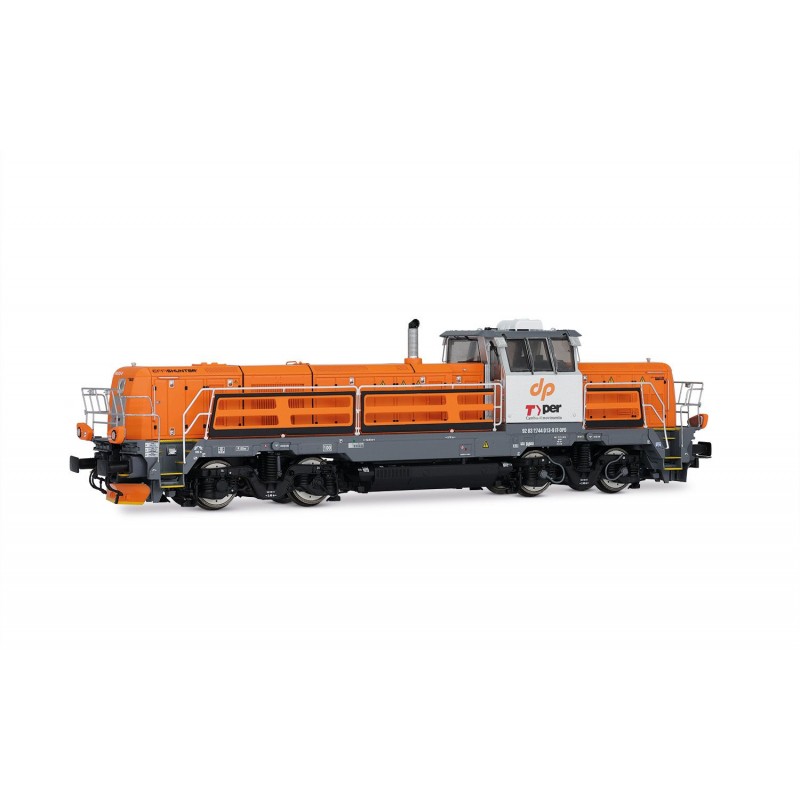 RIVAROSSI HR2923 LOCOMOTIVA DIESEL D744 013 "EFFISHUNTER 1000" DINAZZANO PO'/TPER, LIVREA ARANCIO/GRIGIO/ARGENTO, EP. VI
