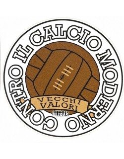 Adesivo AVANTI ULTRAS tondo "CONTRO IL CALCIO MODERNO"