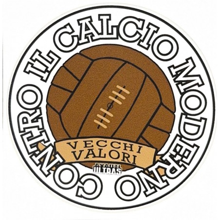 Adesivo AVANTI ULTRAS tondo "CONTRO IL CALCIO MODERNO"