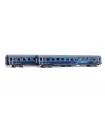 RIVAROSSI HR4408 SET 2 CARROZZE FS Z1 RICOSTRUITE, NUOVA LIVREA INTERCITY NOTTE, EP. VI