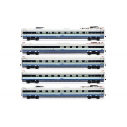 RIVAROSSI HR3025 CISALPINO ETR 470 N.8 LIVREA DI ORIGINE BIANCO/BLU - EP.V SET AGGIUNTIVO 5 ELEMENTI