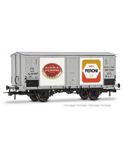 RIVAROSSI HR6710 FS CARRO REFRIGERANTE A 2 ASSI TIPO HGB CON CASSA METALLICA, LIVREA "PERONI", EP. III