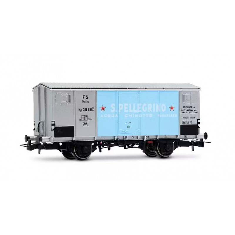 RIVAROSSI HR6712 FS CARRO REFRIGERANTE A 2 ASSI TIPO HGB CON CASSA METALLICA, LIVREA "SAN PELLEGRINO", EP. III