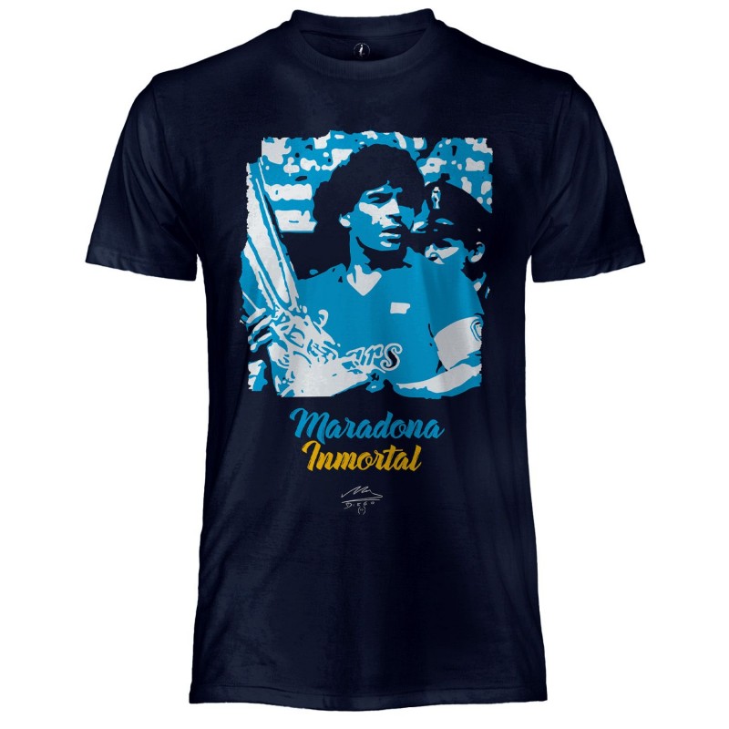 MARADONA MAGLIA UFFICIALE BLU NAVY IN COTONE