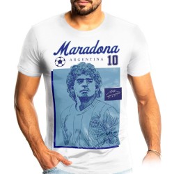 MARADONA MAGLIA UFFICIALE BIANCA IN COTONE
