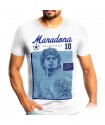 MARADONA MAGLIA UFFICIALE BIANCA IN COTONE