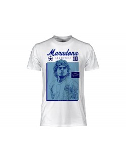 MARADONA MAGLIA UFFICIALE BIANCA IN COTONE