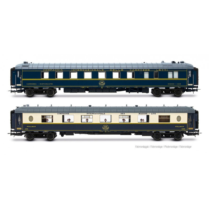 RIVAROSSI HR4428 SET 2 CARROZZE CIWL "R30/R33", RISTORANTE 1925T "PISTOIESI" + PULLMANN WSP "COTE' D'AZUR", EP. IVa