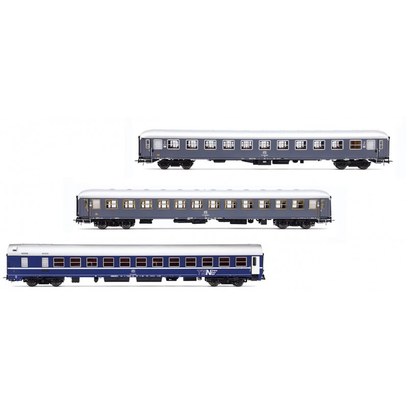 RIVAROSSI HR4411 SET 3 CARROZZE EXPRESS 234/235 "REMUS" ROMA - VIENNA, EP. IV